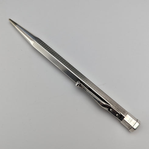 1960 British Yard O' Red Sterling Silver Hexagonal Pencil with Case